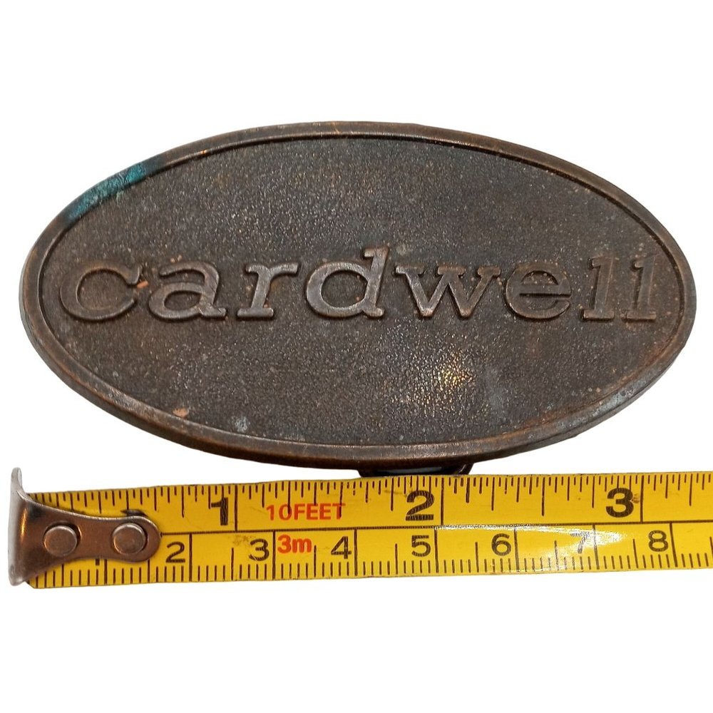 Cardwell Trucking Belt Buckle Motor Oil Lubricant Diesel Fuel Advertising Promo